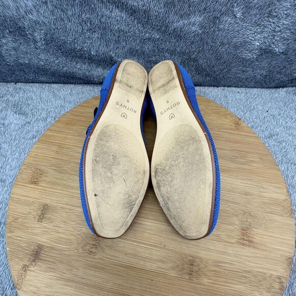 Rothy's Shoes Womens Size 5 Blue Mary Jane Flats Eco Knit Comfort Ballet - Picture 7 of 10